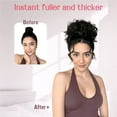 thumbnail image 3 of Synthetic Messy Bun Hair Piece Short Elastic Drawstring Hair Buns Clip in Curly Ponytail Hairpiece, 3 of 5