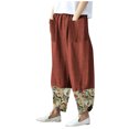 thumbnail image 1 of VEKDONE Pantalon Long en Lin pour Femmes Orange P, 1 of 1