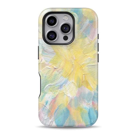 DesignSkinz Scratch-Resistant Hard Slim Case Compatible with iPhone 16 (Compatible with MagSafe) - Abstract Watercolor Strokes V1