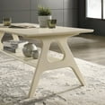 thumbnail image 5 of Roundhill Furniture Arona Mid-Century Modern Wood Shelf Coffee Table, Off-White Finish, 5 of 8