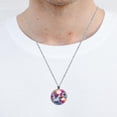 thumbnail image 5 of Robot Unicorn Attack Glass Design Circular Pendant Necklace - Elegant Statement Piece for Women, 5 of 5