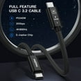 thumbnail image 3 of USB C to C 3.2 Gen 2x2 Cable, 240W, Fast Charging for MacBook Pro/Air,iPad Pro, iPhone 16 Pro Max,Galaxy S24/S23, Steam Deck, 20Gbps Data Transfer,4K Video Output Black 3M/9.9FT, 3 of 7