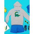 thumbnail image 3 of Cool Dinosaur Friend Hoodie Juniors -Image by Shutterstock,  Small, 3 of 4