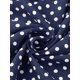 thumbnail image 4 of Vestido De Mujer Con Cuello En Contraste, Manga Corta, Cinturón Y Lunares Azul oscuro XL, 4 of 6