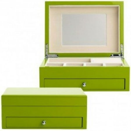 - Reed & Barton 950GRN High Gloss Finish Jewelry Box, 9-1/2-Inch Length by 6-3/4-Inch Width by 3-3/4-Inch Height, Granny Smith