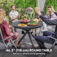 thumbnail image 4 of Outsunny 46.5" Outdoor Dining Table, Patio Dining Table, Black, 4 of 10