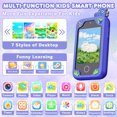 thumbnail image 3 of PayUSD Kids Smart Phone for Girls Boys 32GB Cell Phones Kids Toys Camera Touchscreen HD Dual Phones Christmas Birthday Gift Toddler Learning Education Toy, 3 of 8