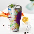 thumbnail image 3 of 30oz Colorful Paint Splash Burst Tumblers Stainless Steel Tumbler with Lid and Straw,Vacuum Insulated Double Wall Travel Tumbler Cups Mug with Cleaning Brush for Coffee,Tea, 3 of 7