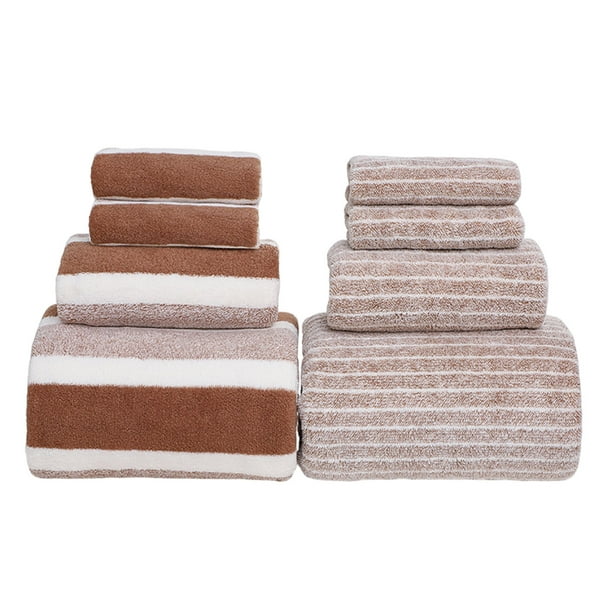 Sofa Vama Ropa de Cama Juego de 8 toallas de baño de terciopelo hilado, muy absorbentes y suaves, ideales para baño, spa y gimnasio. for Navideño