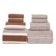thumbnail image 2 of Set de toallas de baño giradas de terciopelo - Toallas altamente absorbentes de 8 piezas para baño, spa y gimnasio, 30x30cm y 70x140cm, 2 of 4