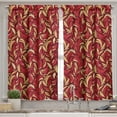 thumbnail image 2 of Ambesonne Leaves Valance & Curtain, Colored Foliage Pattern, 55"x24", Vermilion Ruby Beige, 2 of 6