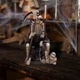 thumbnail image 7 of Grim Reaper Skeleton Throne Figurine - Scythe & Pet, Gothic Decor (10 Inches), 7 of 7
