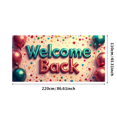thumbnail image 3 of Welcome Back Banner Colorful Confetti Balloons Decorative Background Party Supplies Event Backdrop Celebration Welcome Banner Photography Props, 3 of 4