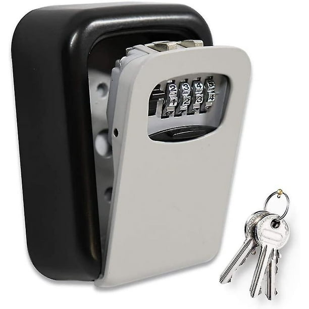 Caja de seguridad para llaves con cerradura de combinación, almacenamiento seguro con código numérico de 4 dígitos