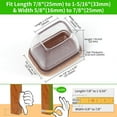 thumbnail image 4 of Small Rectangle Silicone Chair Leg Caps with Felt Pads, 24PCS Rectangular Clear Chair Leg Floor Protectors for Hardwood Floors, Chair Leg Covers to Protect Floors, Fit Length 0.9"-1.3" Width 0.6"-0.9", 4 of 7