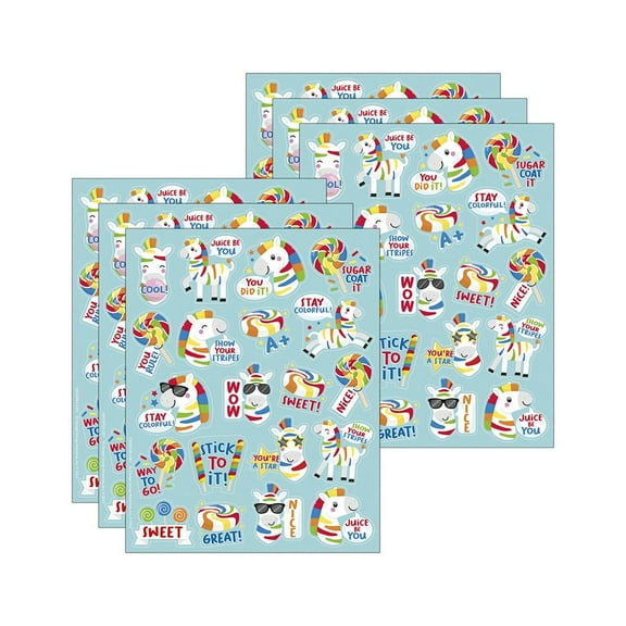 EUREKA (6 PK) ZEBRAS FRUIT PUNCH STICKERS