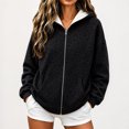 thumbnail image 6 of IWRICH Leopard Hoodie for Men Women Oversized Y6k Print Fleece Full Zip Hooded Jackets Trendy Fall Hooded Sweatshirts with Pockets Black M, 6 of 6
