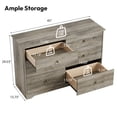 thumbnail image 3 of Ktaxon 6 Drawer Dresser Wood Dresser Storage Cabinet Drawer Organizer Chest of Drawers, Gray, 3 of 14