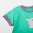 thumbnail image 2 of Little Girls Cotton Dress Short Sleeves Casual Summer Cartoon Cat Basic Shirt Jumpskirt Playwear Dresses 7Y, 2 of 5
