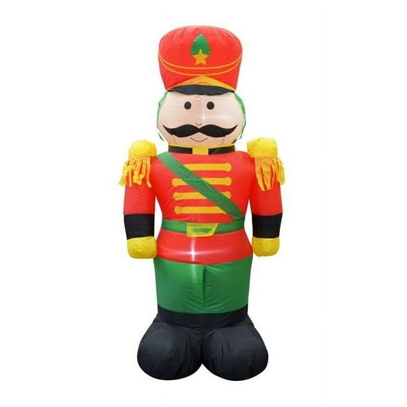 4 Ft. Red Fabric Inflatable Nutcracker