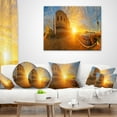 thumbnail image 3 of Designart Bright Sunrise in Italy Panorama - Cityscape Throw Pillow - 16x16, 3 of 4