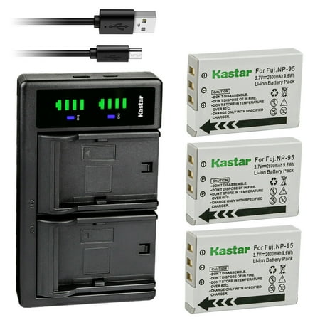 Kastar 3-Pack Battery and LTD2 USB Charger Replacement for Ricoh DB-90 Battery Ricoh BJ-9 Charger Ricoh GXR GXR P10 GXR S10 GXR Mount A12 Digital Camera