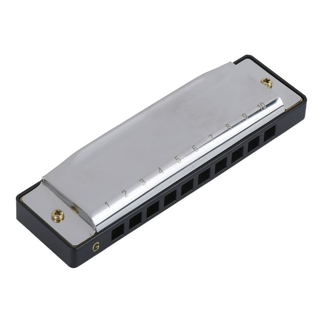 G Key Harmonica, 10 Hole Harmonica Mouth Organ ABS+metal For Professional For Beginner Red,Gold,Silver