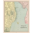 thumbnail image 2 of Cram 26x31 Black Ornate Wood Framed with Double Matting Museum Art Print Titled - Halifax Dartmouth Canada - Cram 1892, 2 of 4