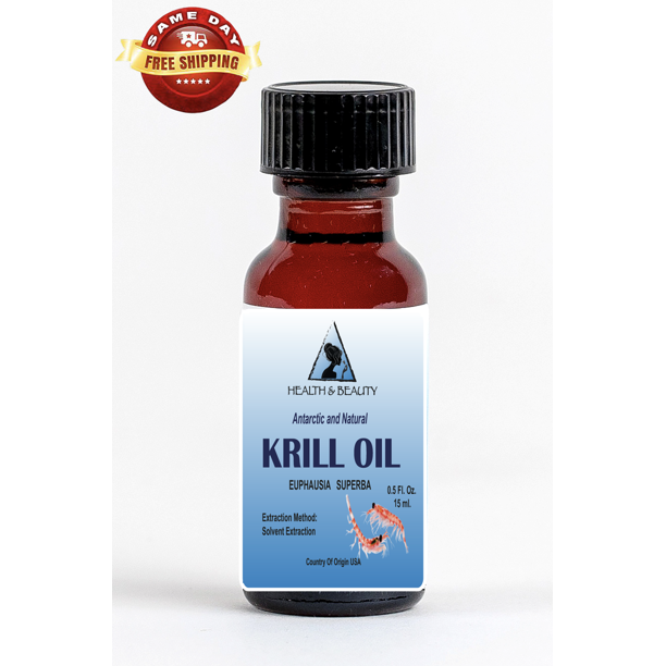Antarctic krill oil natural by h&b oils center anti aging glass bottle 0.5 oz