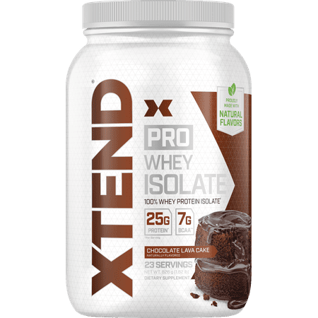 Xtend Pro 100% Whey Protein Isolate Powder with 7g BCAA & Natural Flavors, Keto Friendly, Gluten Free Low Fat Low Carb, 1.8lb, Chocolate Lava (Best Post Workout Carbs)