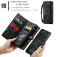 thumbnail image 6 of Allytech Magnetic Detachable Wallet Case for Samsung Galaxy A54 5G with Card Slots & Zipper Pocket, Support Wireless Charging, PU Leather Wrist Strap Shockproof Full Protection Flip Case, Black, 6 of 9