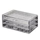 thumbnail image 2 of Cajas y organizadores de joyas Caja de almacenamiento de joyas Transparente Multicapa Gran capacidad Anillo Pendiente Collar Pulsera Cajón de hogar Caja de joyería Cajas de almacenamiento con múltiple, 2 of 6