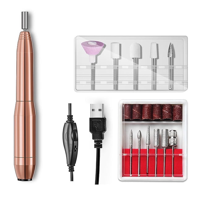Lima de uñas eléctrica HUOGUO Home, herramienta de manicura y pedicura USB