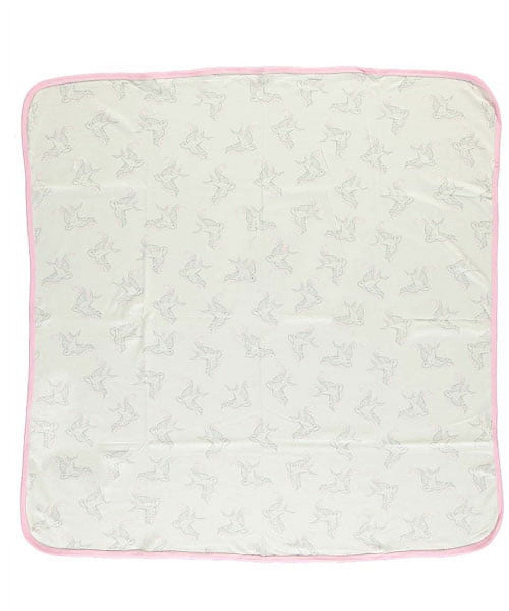 Touched by Nature Baby Girl Organic Cotton Swaddle, Receiving and Multi-purpose Blanket, Bird, One Size