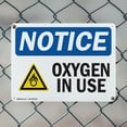 thumbnail image 5 of (2 Pack) Oxygen In Use OSHA Notice Sign 24 Inch X 18 Inch Plastic Sign, Weather Resistant, UV Protected for Workplace, Business, and Construction Site, Made in the USA, 5 of 8