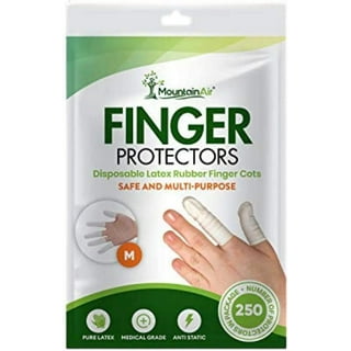 Homemaxs 200pcs Nonslip Finger Protection Sleeves Anti-Cutting Finger Covers Cotton Finger Cots Finger Protectors, Size: Medium