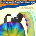 thumbnail image 5 of Yellow and Purple Tie Dye Pattern 17" School Backpacks for Teens,Waterproof Oxford Fabric,S-Shape Padded Straps for School,Travel,Hiking,Camping, 5 of 6