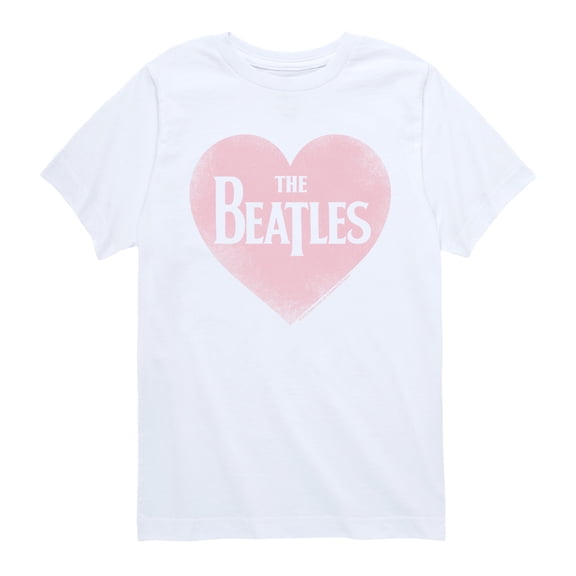 The Beatles - Beatles Heart Tonal Washed - Youth Boys Short Sleeve Graphic T-Shirt
