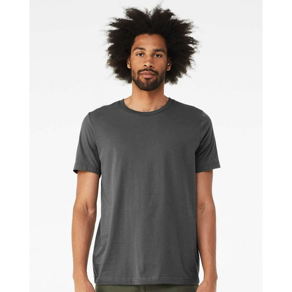 Bella Canvas Mens Crewneck Triblend Short Sleeve Tee, L, Solid Asphalt Triblend