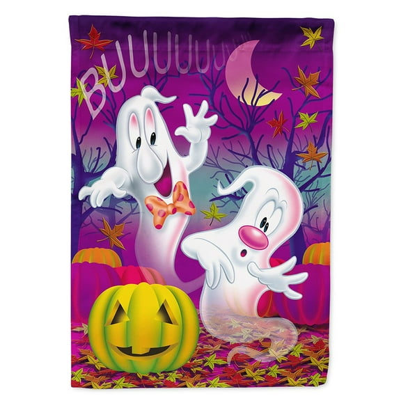 Carolines Treasures APH3798CHF Buuu Ghosts Halloween Flag Canvas House Size  Large multicolor