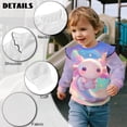 thumbnail image 6 of Uorisanigo Toddler Ruffle Sweatshirt Fall Winter Clothes Cute Kids Pullover Hoodie 1-2T Long Sleeve Rainbow Salamander Shirts for Kids Fall Fashion Pullover Tops, 6 of 7
