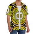 thumbnail image 4 of Wukai Yellow Mandala Men's Casual Short-Sleeve Button Down Shirt - Lightweight Summer Dress Shirt for Daily Wear-XX-Large, 4 of 7