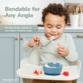 thumbnail image 4 of WeeSprout Silicone Baby Spoons, First Stage Infant Feeding Utensils with Soft-Tip, Set of 3, 4 of 6