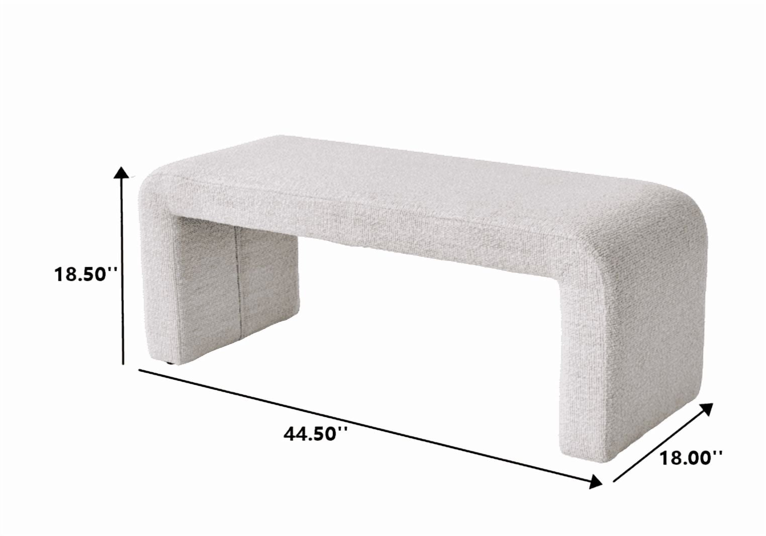 Better Homes & Gardens Juliet Boucle Waterfall Bench, Ivory