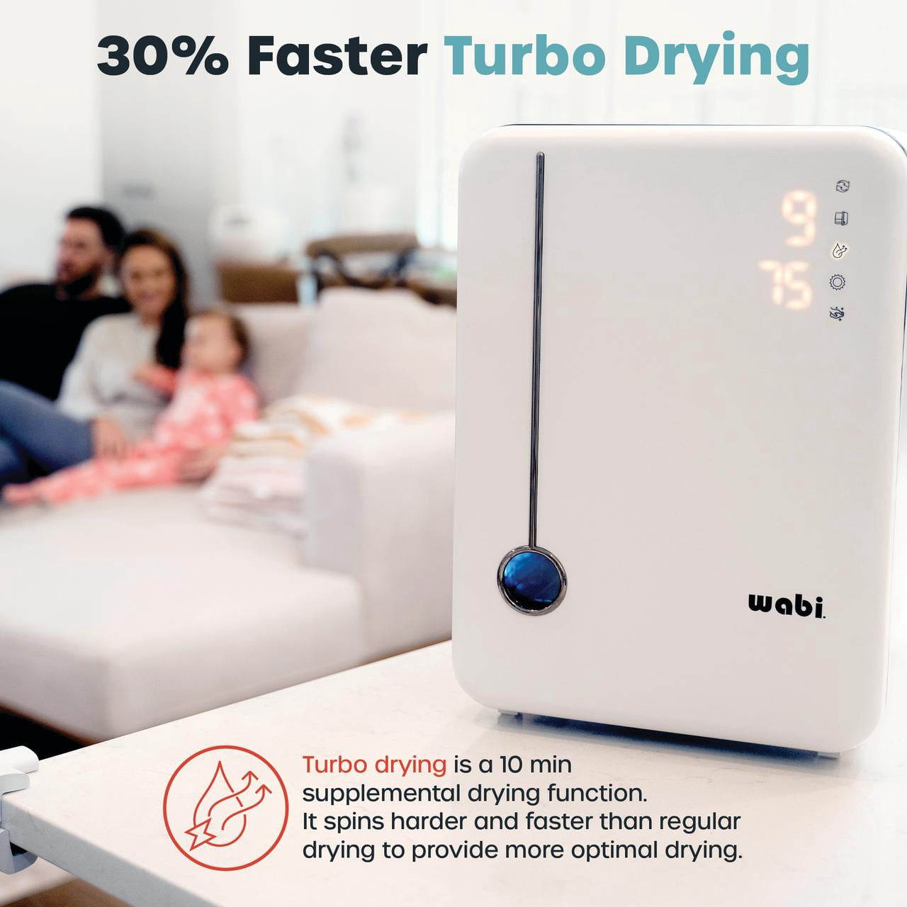 Wabi Baby UVC LED Sterilizer & Dryer for Baby Bottles & Pump Parts - White