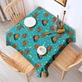 thumbnail image 2 of Halloween Black Cats with Pumpkins Square Tablecloth,Waterproof Square Table Cover,Wipeable Spillproof Washable Table Cover for Home Kitchen Party Decor 42"X42"(107x107cm), 2 of 6