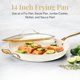 thumbnail image 2 of Gotham Steel 14 Inch Non Stick Frying Pan, Nonstick Skillet with Lid, PFOA Free Ceramic Cooking Pan, Dishwasher Safe, Cream White, 2 of 7