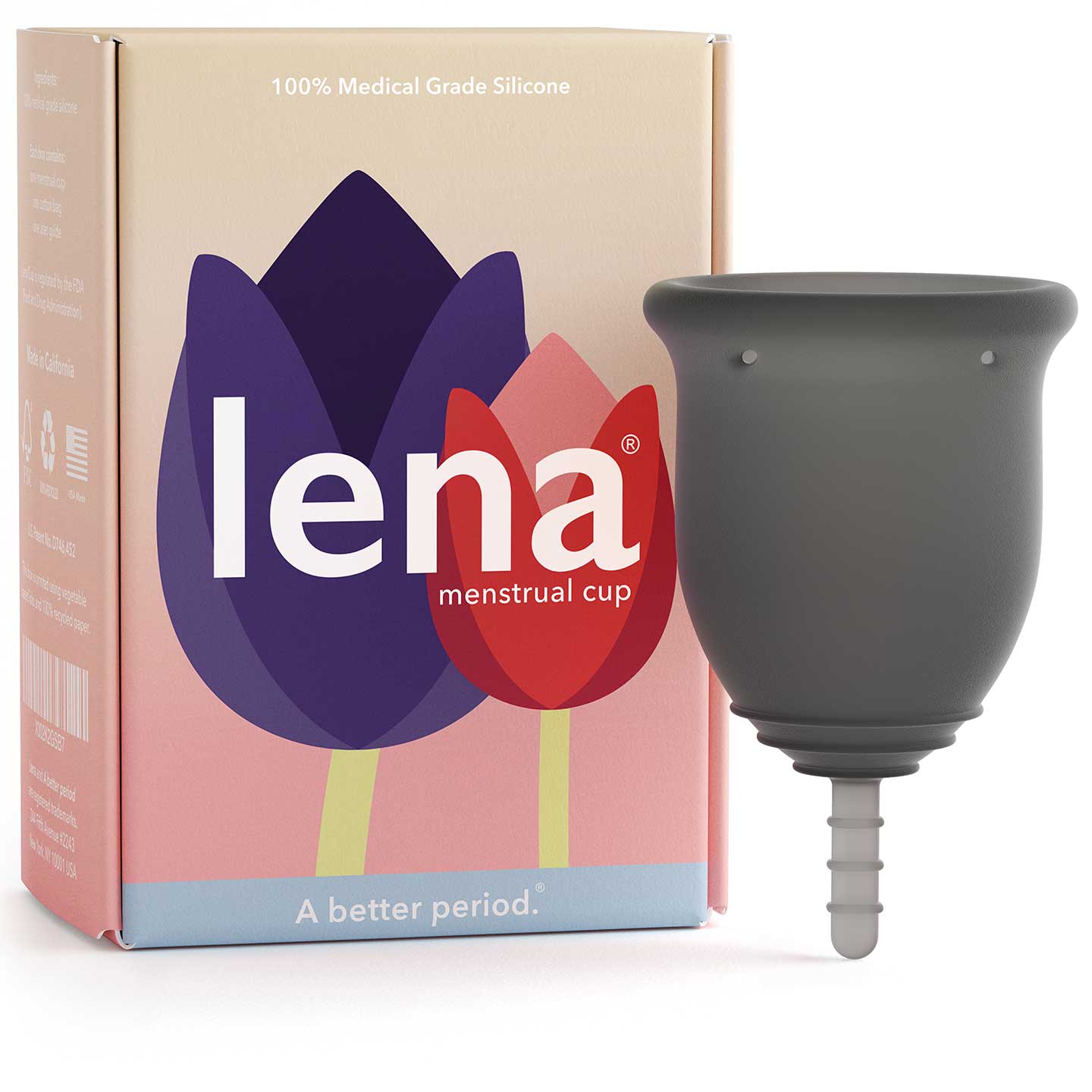 Lena Menstrual Cup Reusable Silicone Period Cup Wear for 12 Hours