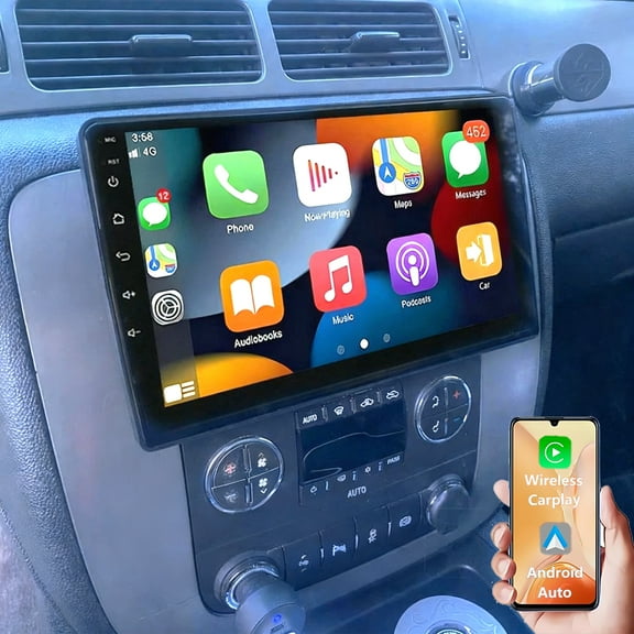 Eforcase Android 15 Car Radio for Chevrolet Suburban 2007-2014, 10.1 Inch Touch Screen with GPS FM WiFi USB SWC Wireless CarPlay Android Auto Backup Camera