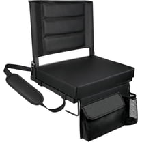 Stadium Seats with Back Support – Bleacher Chairs with Cushion, Portable Folding Stadium Chair with Removable Cushion and Large Pocket for School Events Sports Game